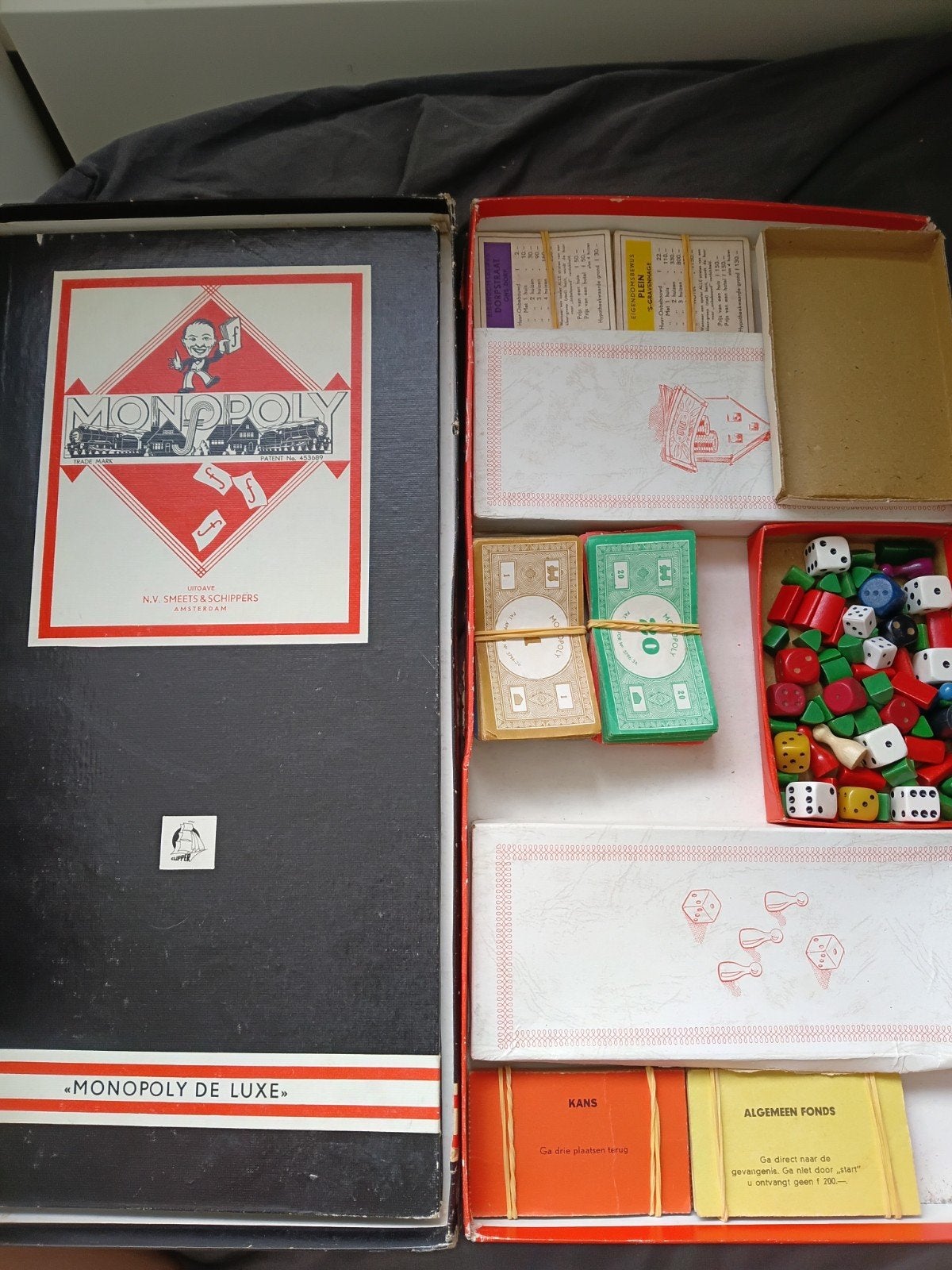 Monopoly De Luxe Jaren '50-'60 - Vintage bordspel!, Vijf spelers of meer, Ophalen of Verzenden, Gebruikt, N.V. Smeets & Schippers Amsterdam