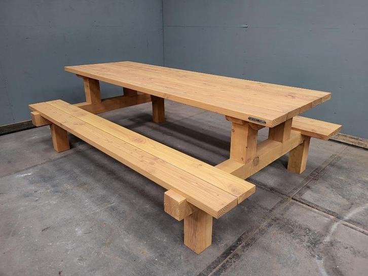 Picknicktafel douglas/lariks hout, Tuin en Terras, Picknicktafels, Niet ingevuld, Niet ingevuld, Nieuw, Ophalen of Verzenden