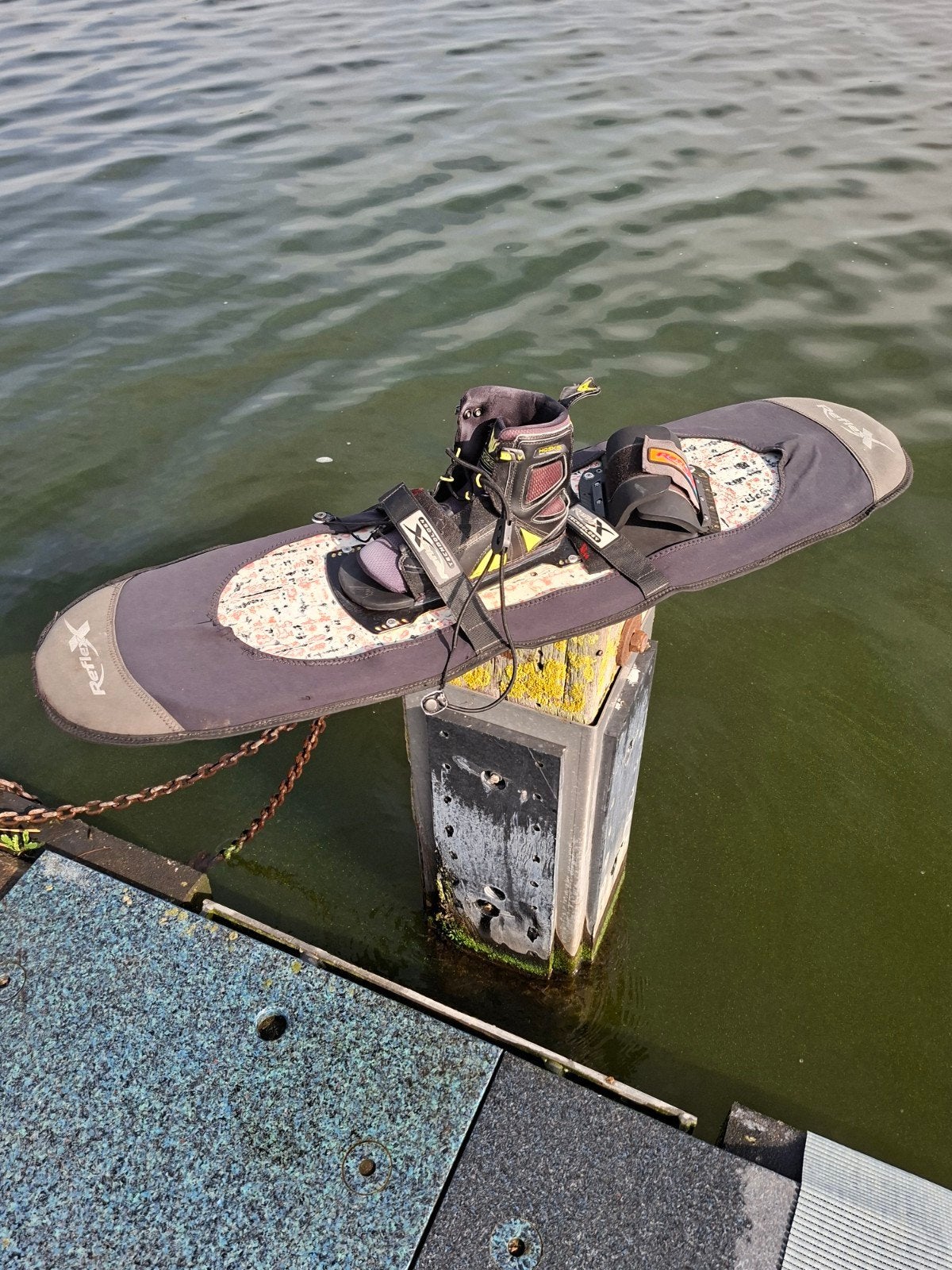 Reflex  trick ski imet bindingen en sleeve, Ophalen, Gebruikt, Minder dan 130 cm, Waterski's
