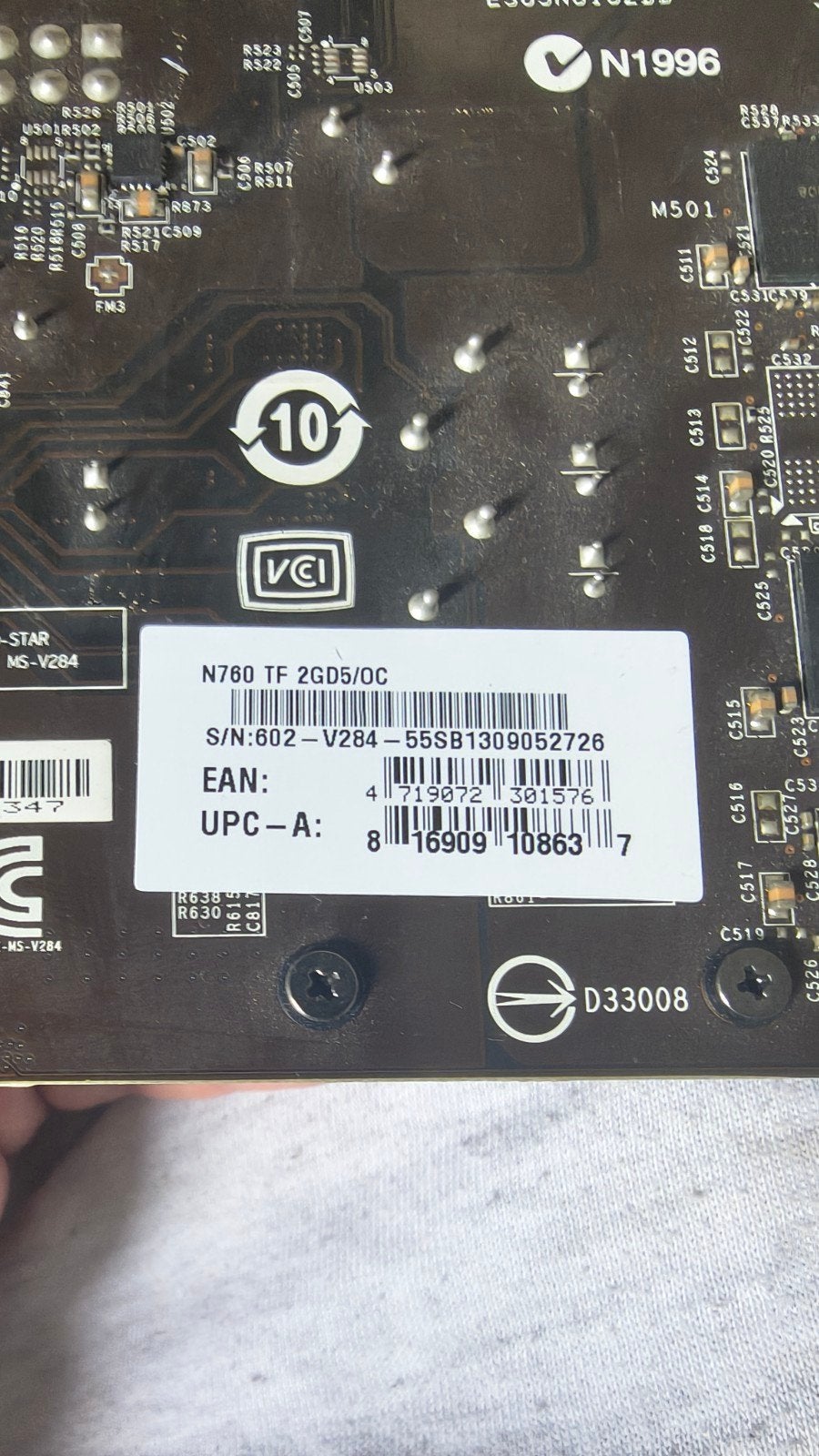 MSI N760 TF 2GD5/OC NVIDIA GeForce GTX 760 Videokaart, Computers en Software, PCI-Express 3, Gebruikt, Ophalen of Verzenden, GDDR5