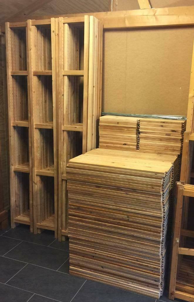 Partij Ivar: 150 stellingkast planken zijpanelen, v.a 4 euro, Ophalen, Zo goed als nieuw, 25 tot 50 cm