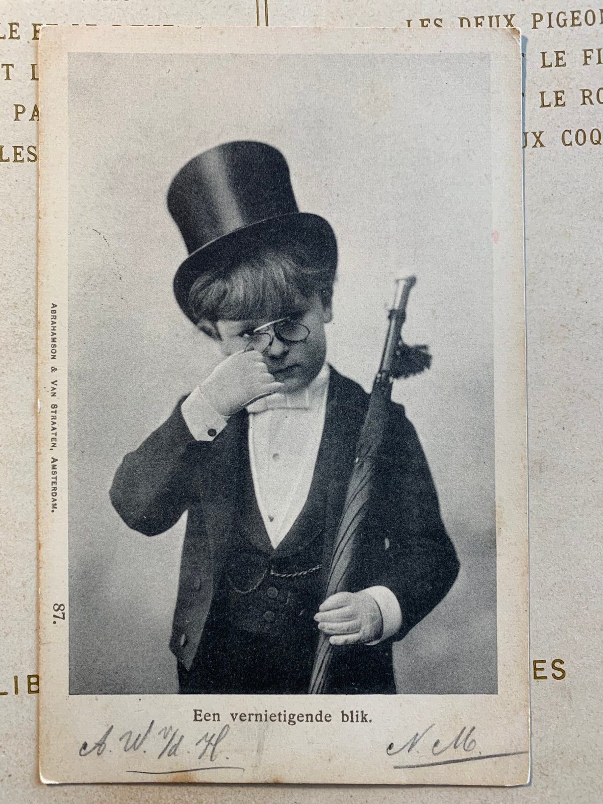 1902 Een vernietigende blik (NN), Ophalen of Verzenden, Voor 1920, Gelopen, Kinderen