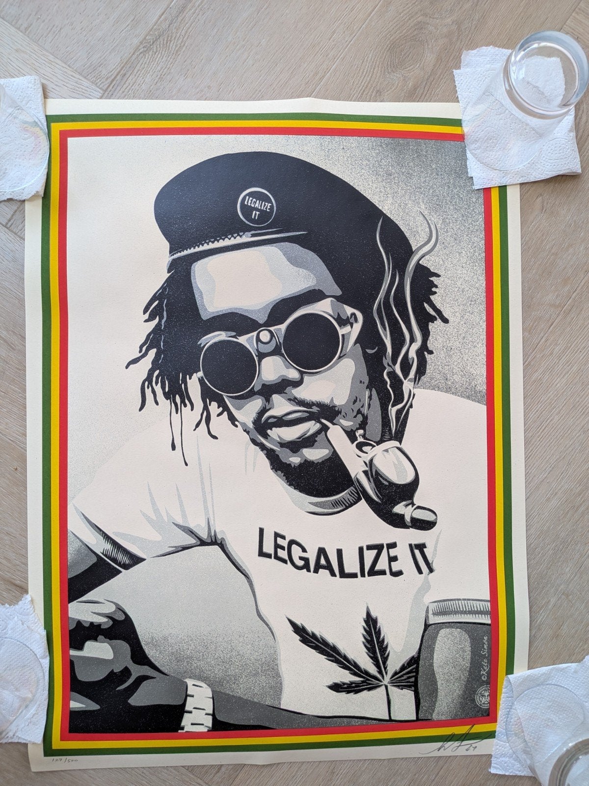 OBEY (Shepard Fairey) origineel!  Peter Tosh: Legalize it., Ophalen of Verzenden, Zeefdruk, Overige technieken, Genummerd