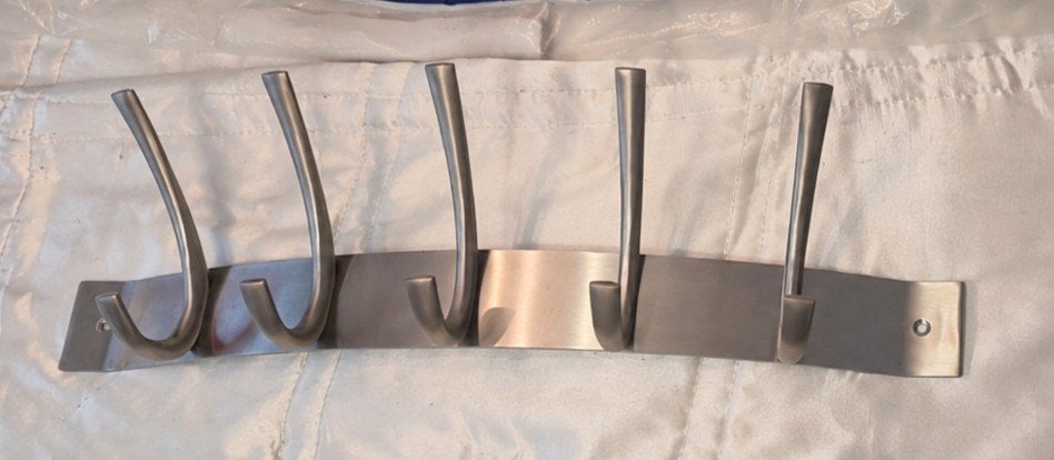 Kapstok John Rvs Look 5 Haken, Huis en Inrichting, Woonaccessoires | Kapstokken, Zo goed als nieuw, Minder dan 100 cm, Metaal