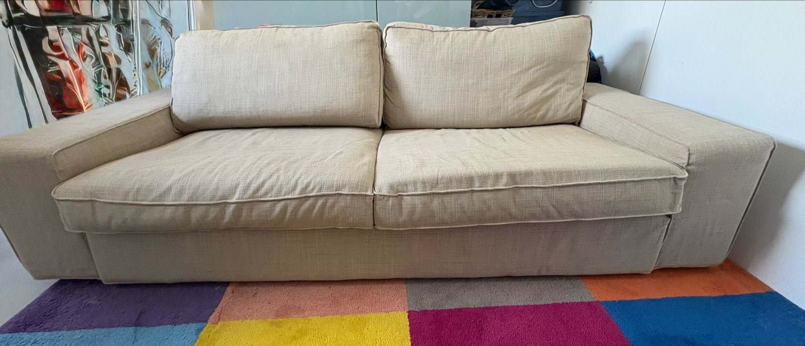 IKEA Kivik 3-zitsbank - Comfortabel en Ruim, Ophalen, Gebruikt, Driepersoons, 75 tot 100 cm