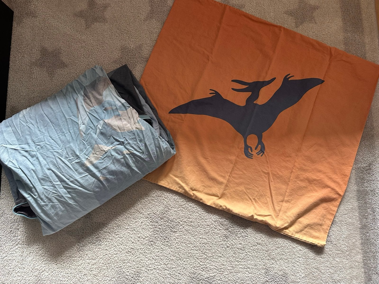 Dekbedovertrek met dinosaurus print, Gebruikt, Meerkleurig, Dekbedovertrek, Ophalen of Verzenden