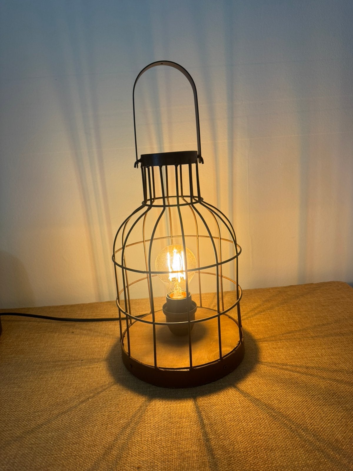 Tafellamp, industriële incl filament 💡, Ophalen of Verzenden, Zo goed als nieuw