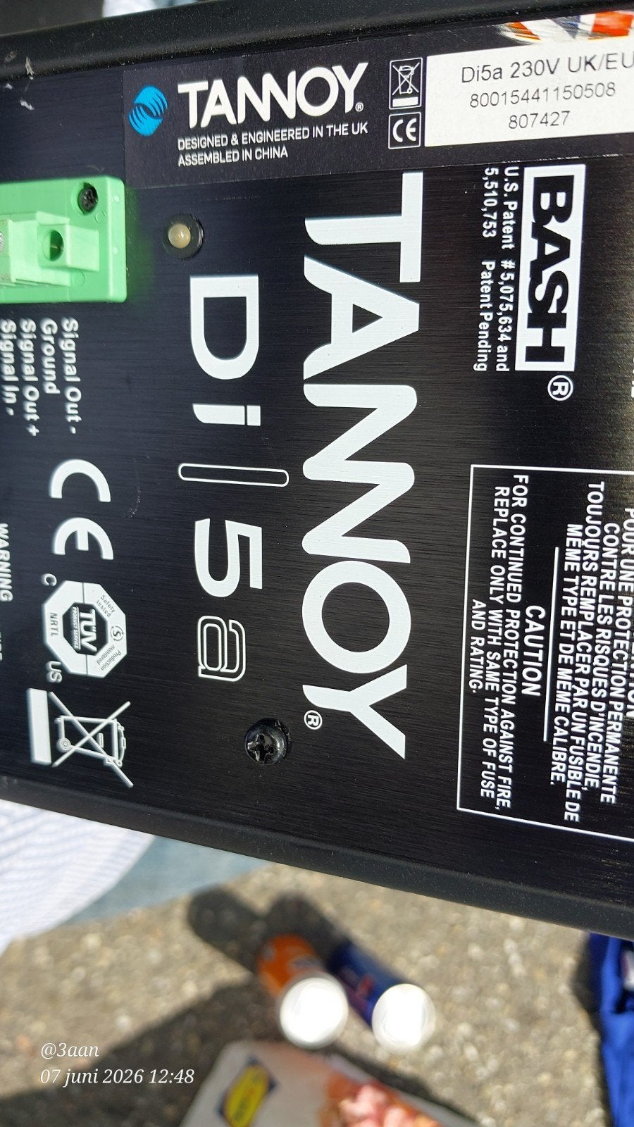 Tannoy di 5a 4 stuks, Ophalen, 120 watt of meer, Front, Rear of Stereo speakers, Overige merken