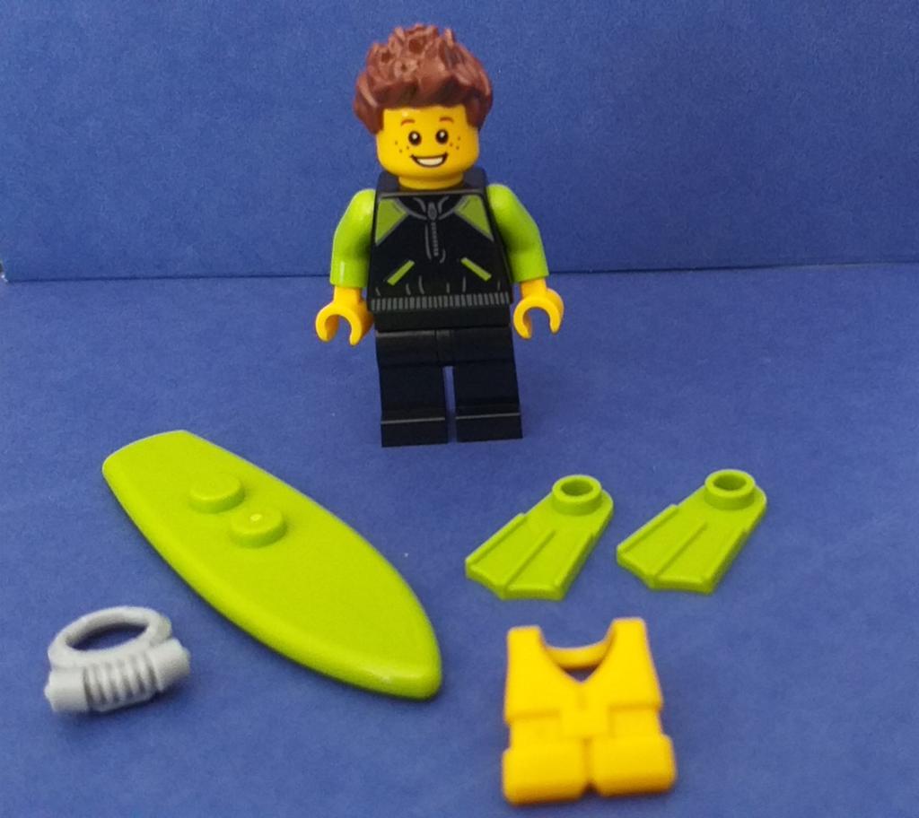 NIEUW lego city BEACH BOY + accessoires poppetje minifignr1, City, Lego, Nieuw, Ophalen of Verzenden