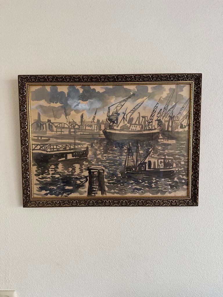 Het werk van Makkes: Haven Rotterdam en Watertoren, Ophalen of Verzenden