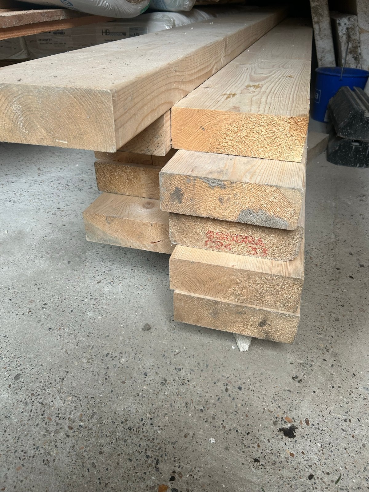 Vuren balken 75x225, Ophalen, Gebruikt, Balk, Vuren