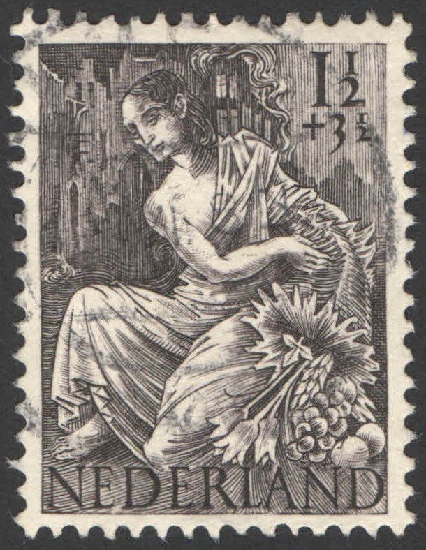Nederland NVPH nr 449 gestempeld, Postzegels en Munten, Ophalen of Verzenden, Na 1940, Gestempeld
