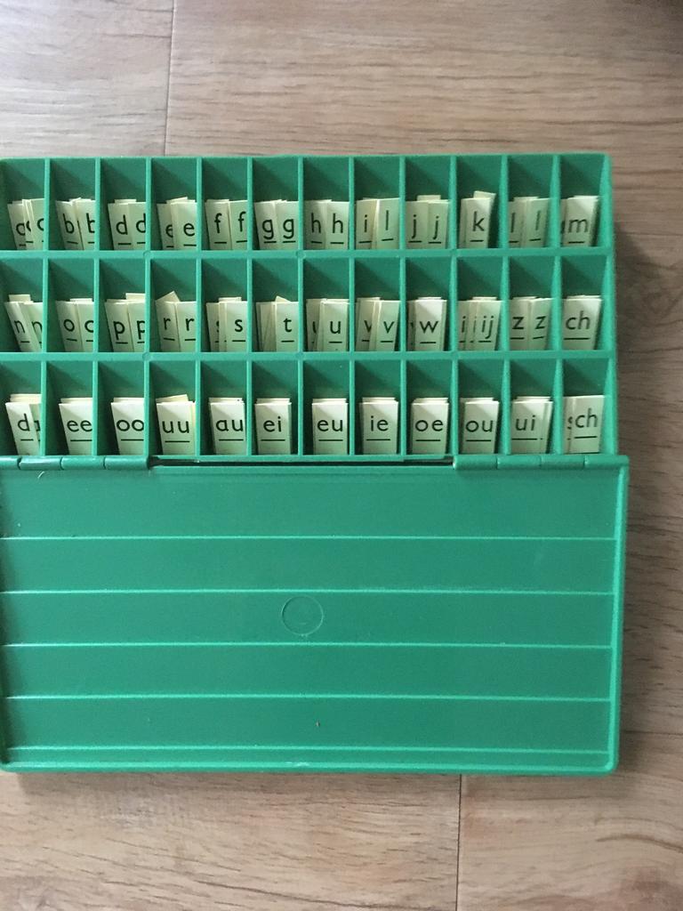 Letterdoos zgan, Kinderen en Baby's, Speelgoed | Educatief en Creatief, Ophalen, Zo goed als nieuw