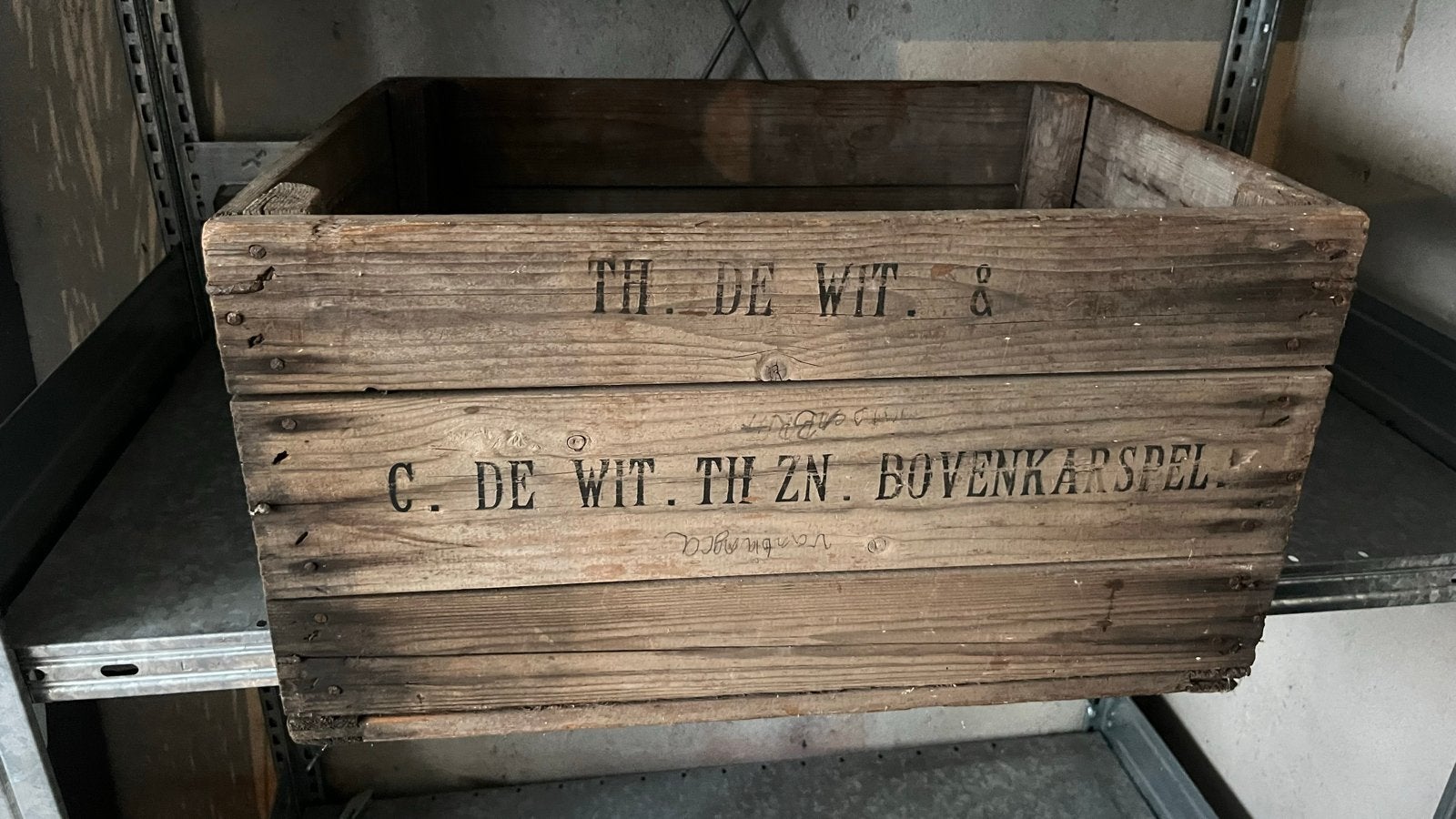 3 Houten Kisten met Zeefgaas Achterkant, Ophalen, Minder dan 50 cm, Gebruikt, 50 tot 100 cm
