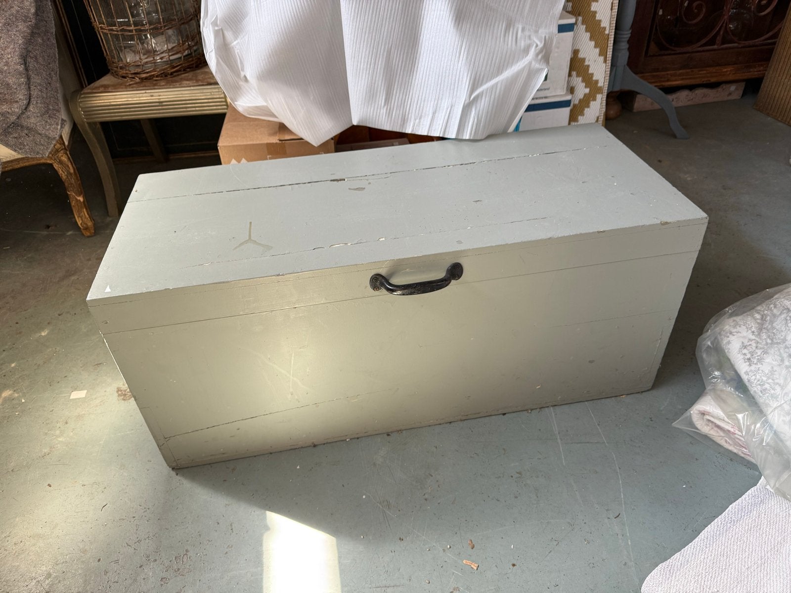 Vintage dekenkist met kamfergeur - Opslag & Bijzettafel, Ophalen