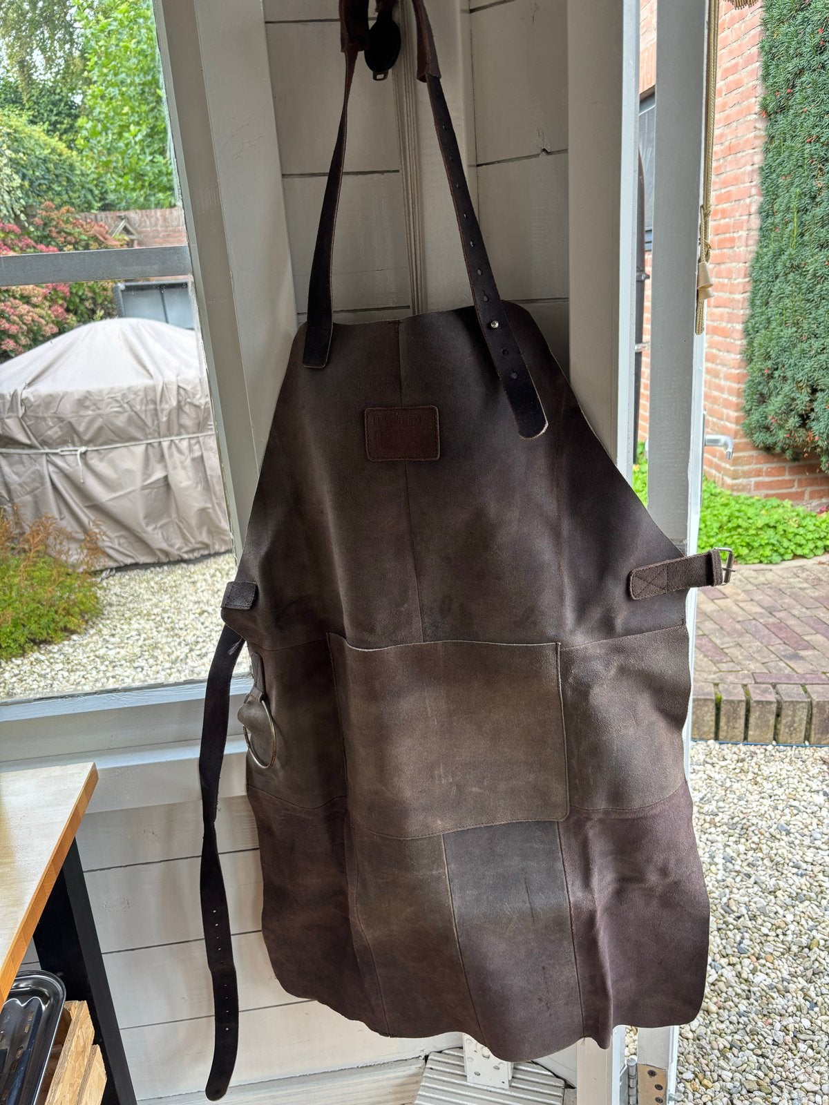 Leren BBQ Schort - Nieuw Handgemaakt en Duurzaam, Tuin en Terras, Ophalen of Verzenden, Nieuw
