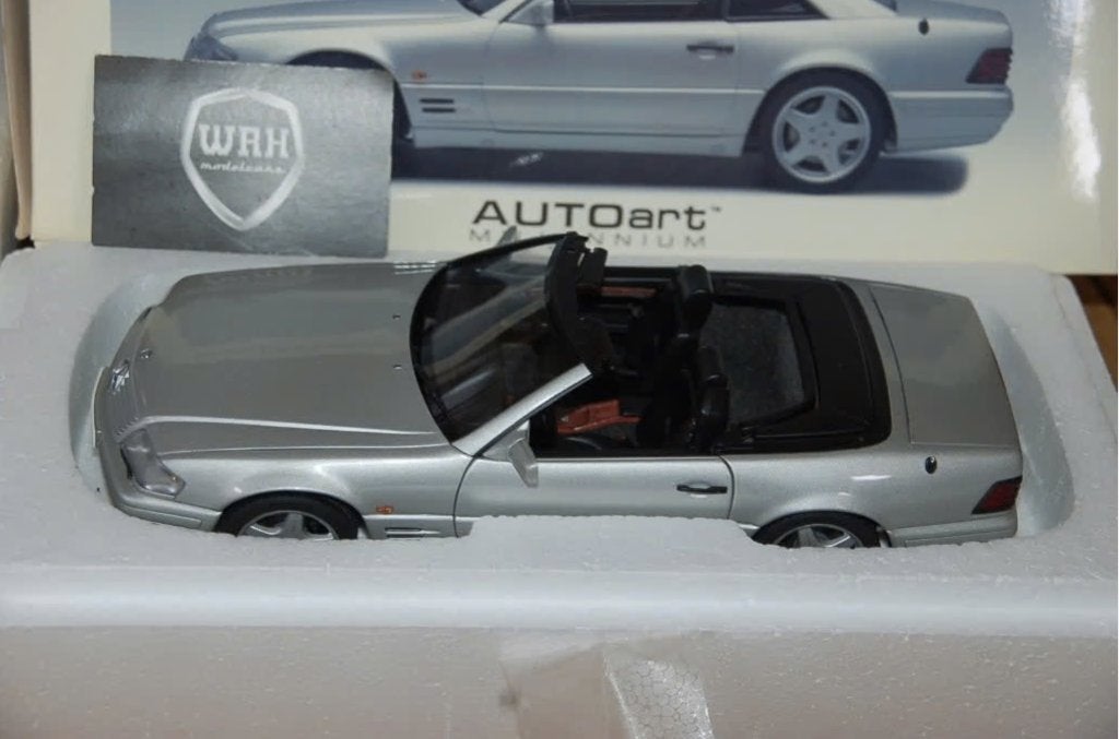 1:18 MERCEDES SL R129 silver Autoart 76231 RARE!! in box WRH, Hobby en Vrije tijd, Modelauto's | 1:18, Verzenden, Zo goed als nieuw