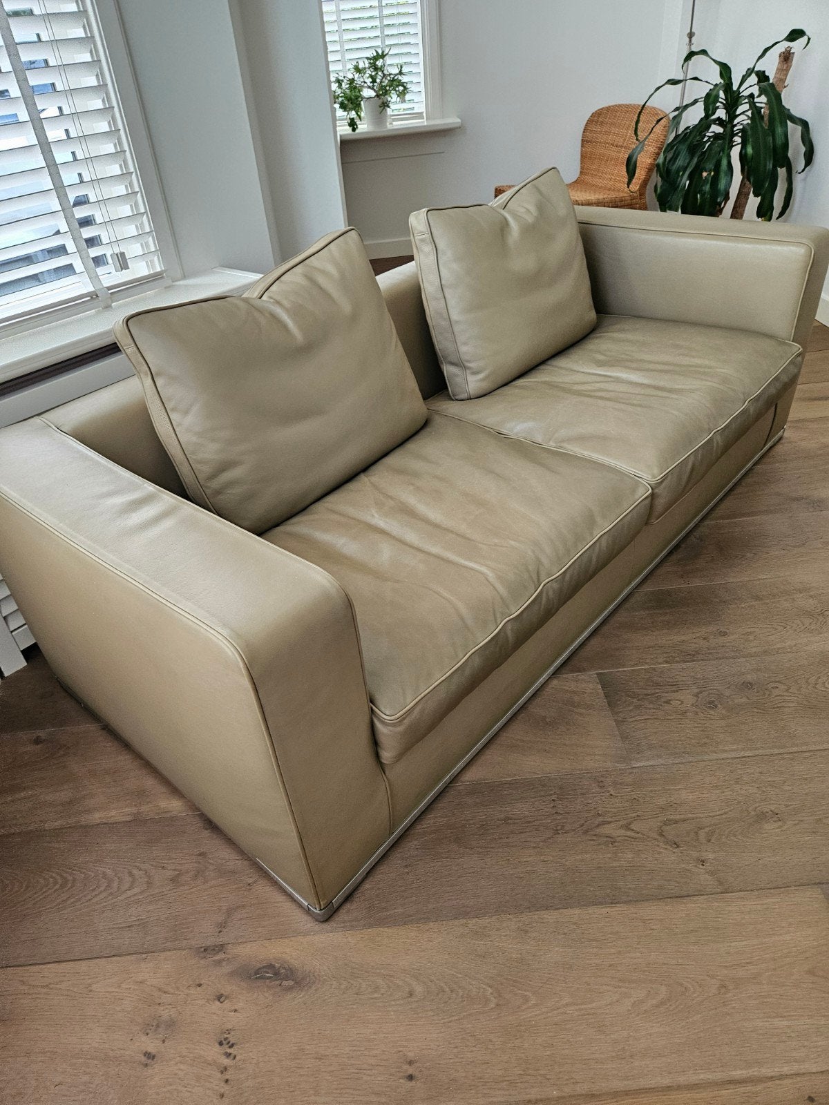 B&B Italia Maxalto Apta, 2-3 zitbank, leder, goede staat, Ophalen, Gebruikt, Driepersoons, B&B Italia Maxalto Apta