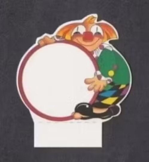Clown Naambordje Pipo Circus Grappenmaker., Ophalen of Verzenden, Zo goed als nieuw