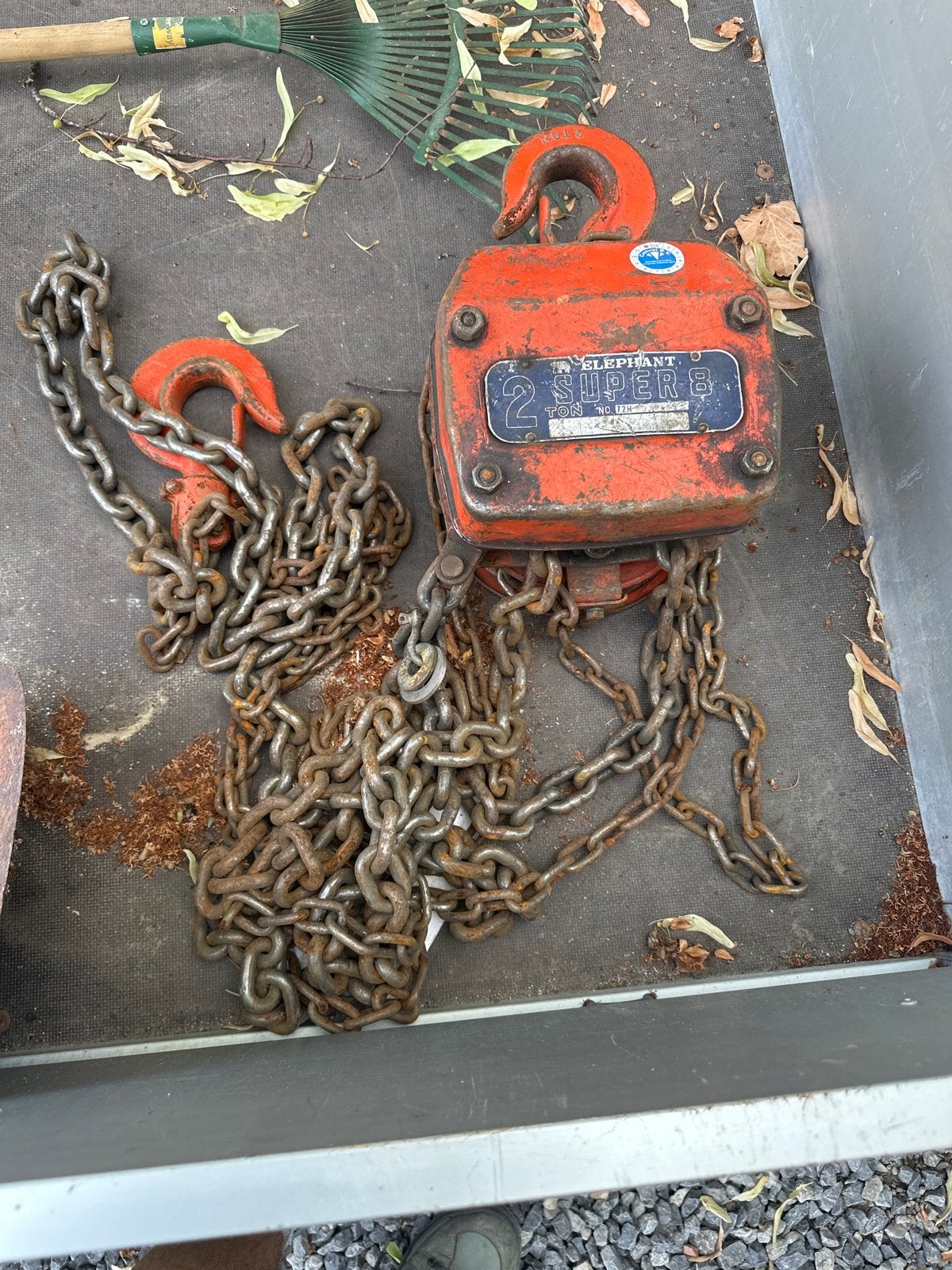 2 stuks Super 8 kettingtakel 2 ton - Schimmert, Ophalen, Gebruikt, Handmatig