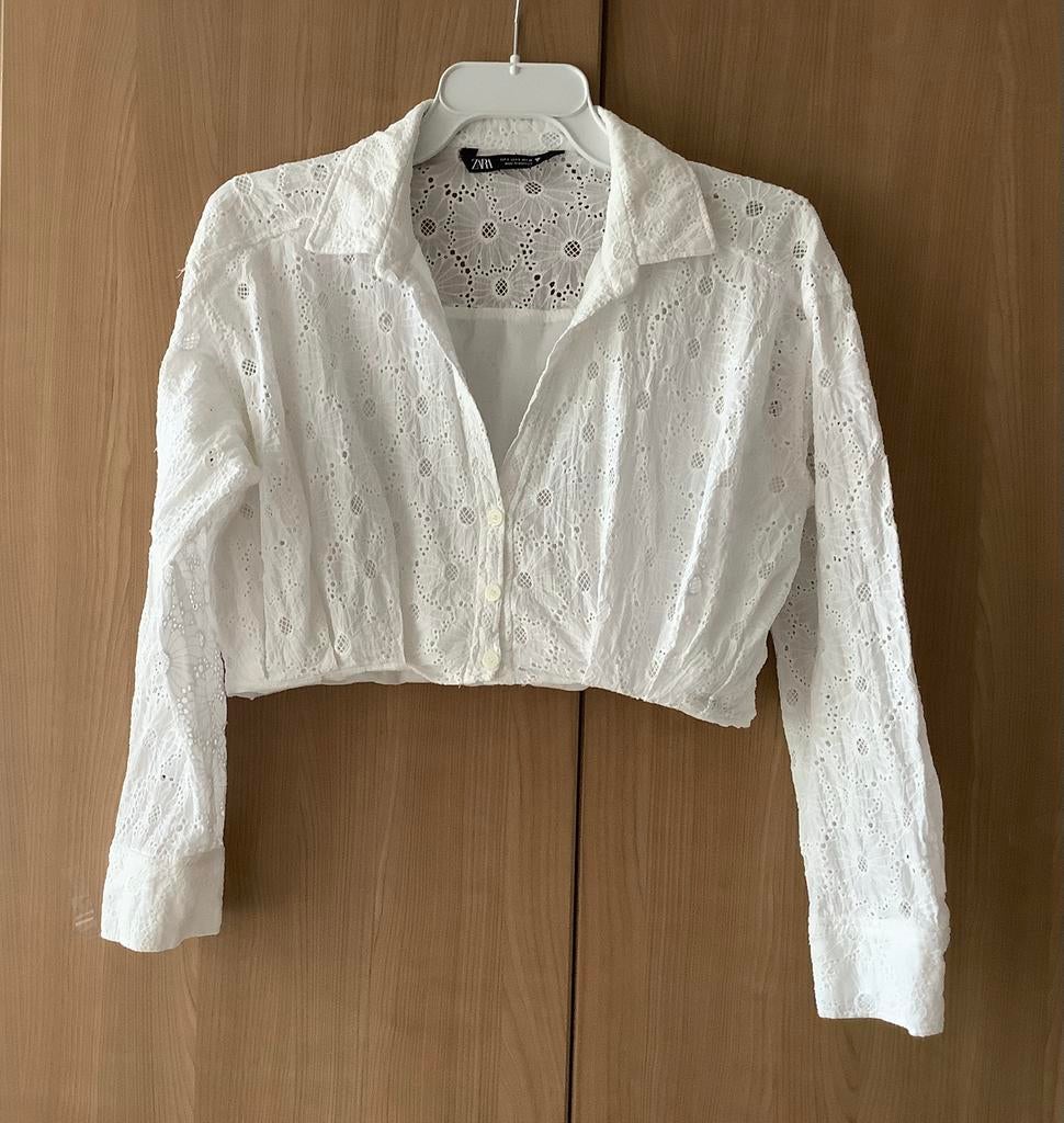 Bloes mt, S.    Zara., Verzenden, Nieuw, Maat 36 (S), Wit