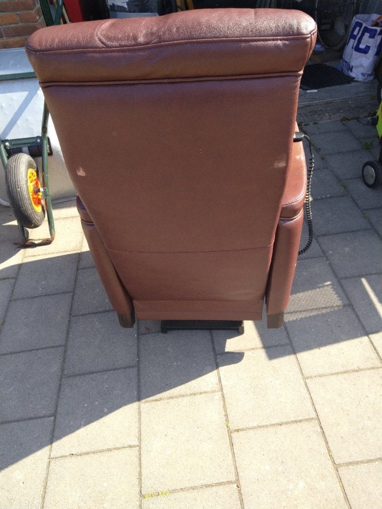 sta op stoel, Huis en Inrichting, Fauteuils, Ophalen, Gebruikt, Minder dan 75 cm, Leer
