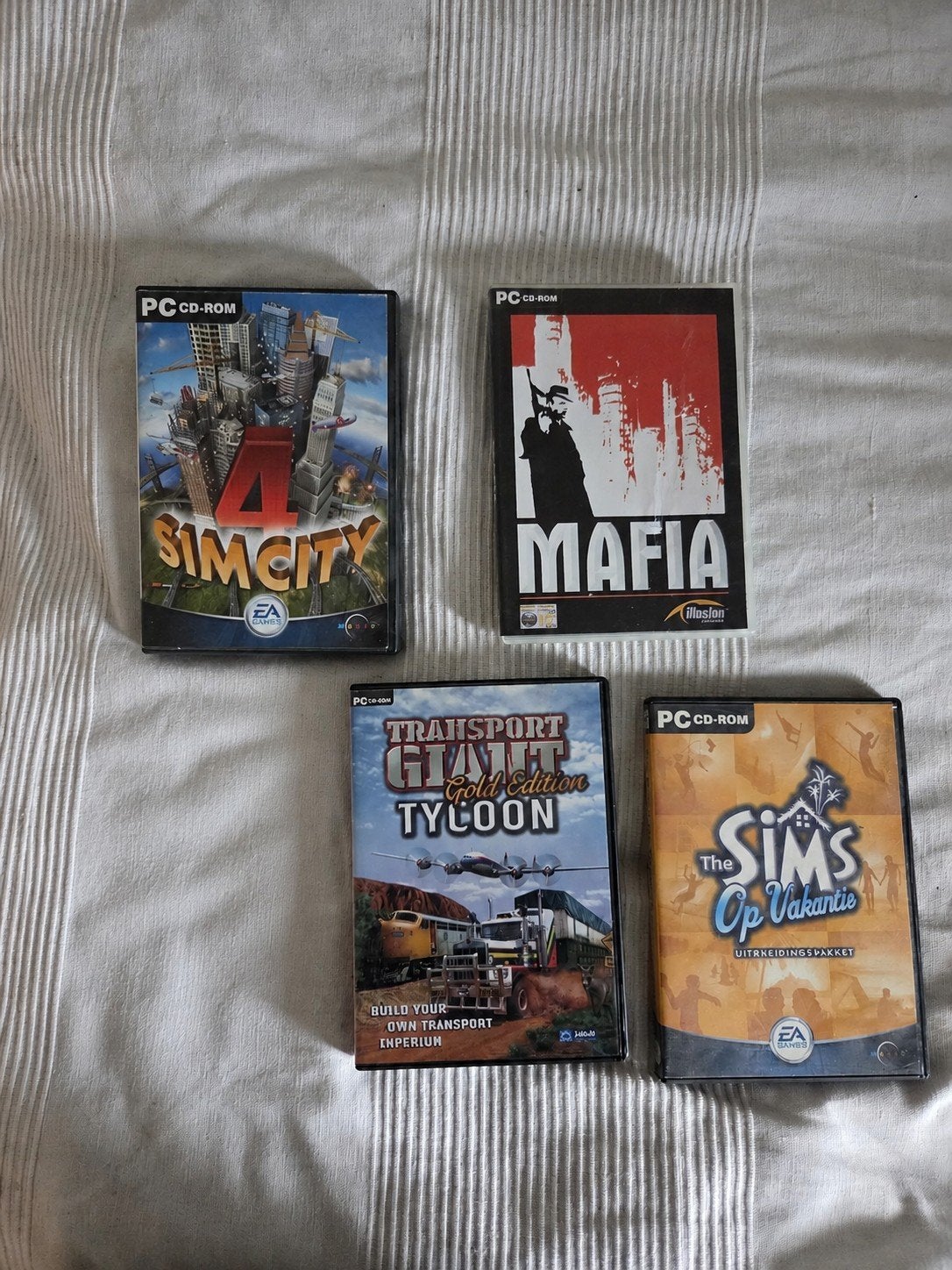 PC CD-ROM Spellen: SimCity 4, Mafia, Transport Giant, Sims, Gebruikt, 1 speler, Ophalen of Verzenden, Strategie en Constructie