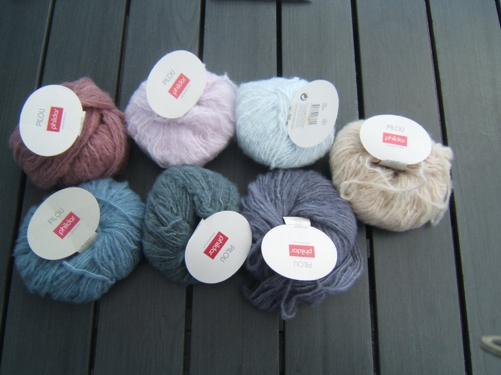 36 bollen breigaren van Phildar Pilou in 7 kleuren, Ophalen of Verzenden, Nieuw, Breien of Haken, Wol of Garen