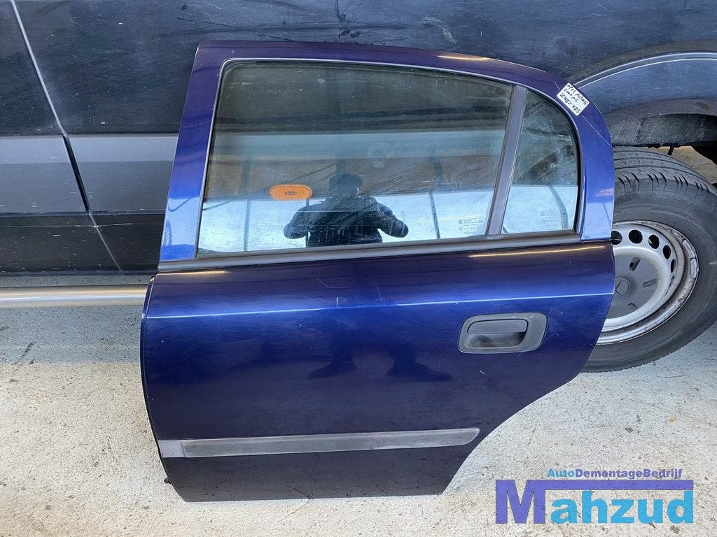 OPEL ASTRA G blauw Z282 links achter deur portier 5 deurs, Auto-onderdelen, Gebruikt, Deur, Opel Automobile GmbH, Ophalen of Verzenden