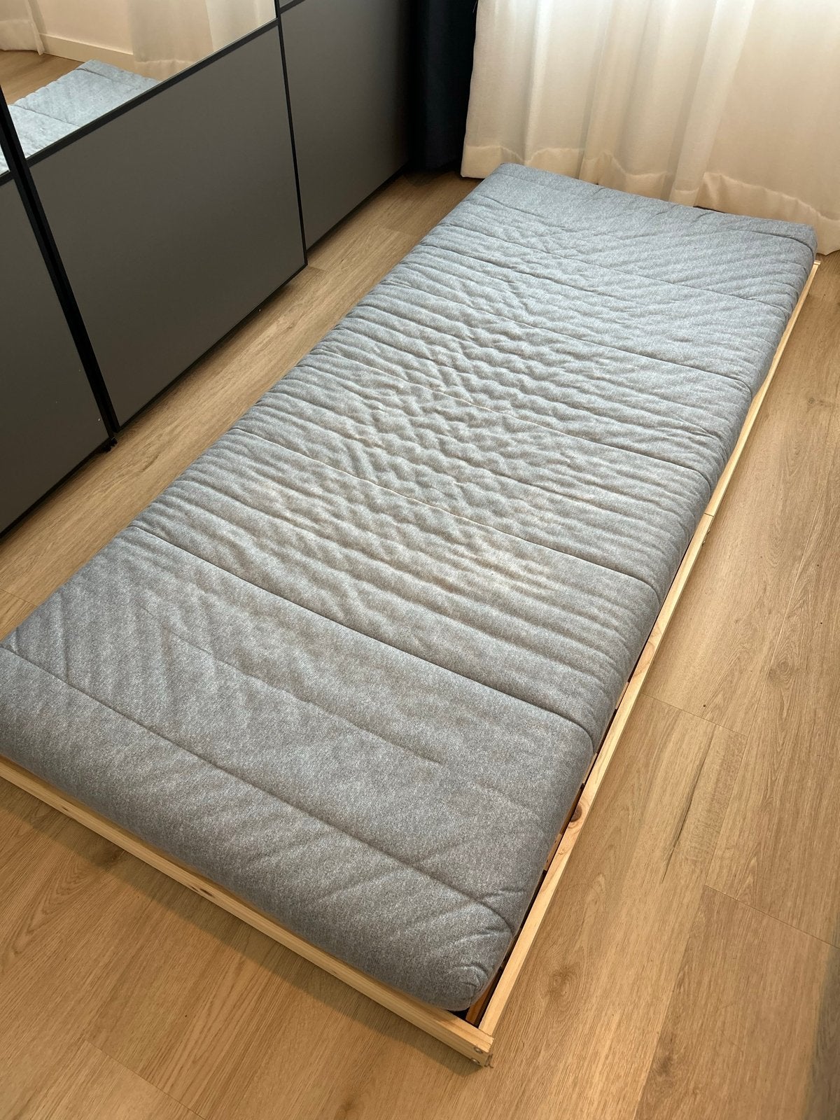 Montessori floor bed 90x120 + mattress + 2 bed linen sets, Ophalen, Minder dan 140 cm, Matras, 100 cm of meer