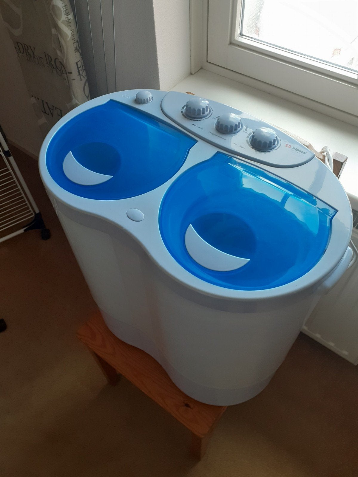 Alpine kleine wasmachine met centrifuge zo goed als nieuw, Ophalen, Minder dan 1200 toeren, Minder dan 85 cm, Minder dan 4 kg
