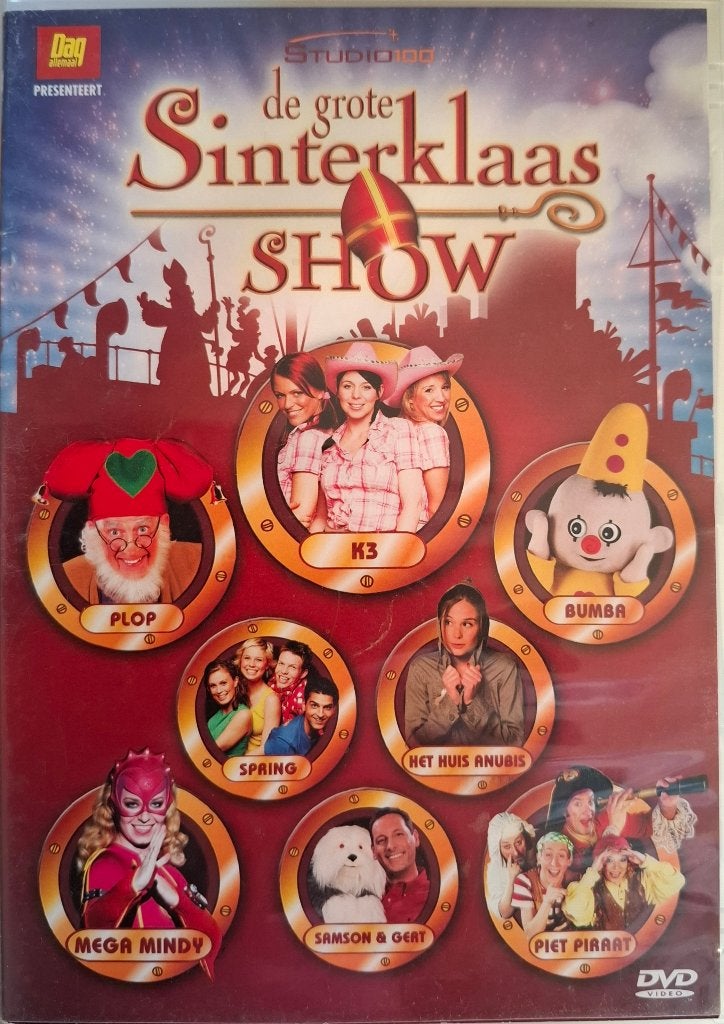 De Grote Sinterklaasshow Studio 100 DVD K3 Plop Samson, Show, Gebruikt, Alle leeftijden, Sinterklaas