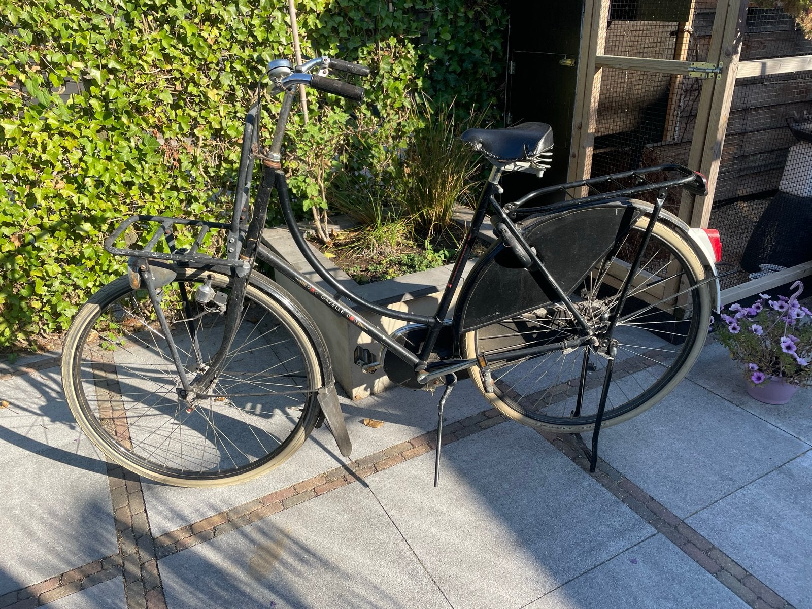 Gazelle omafiets met voordrager en terugtraprem, Ophalen, Terugtraprem, Gazelle, 53 tot 56 cm