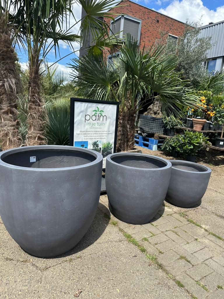Kent XXL bloempotten Fiberclay, Tuin en Terras, Kunststof, Rond, Ophalen of Verzenden, Zo goed als nieuw