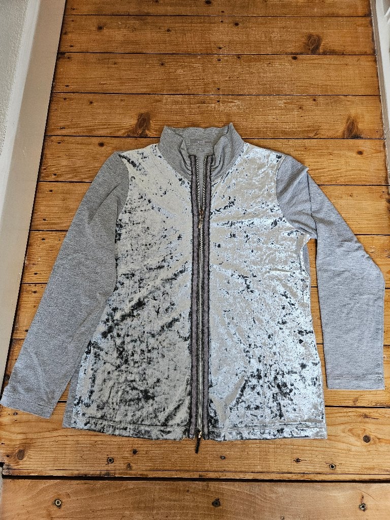 Erfo. Vest, zomers. Grijs/zilver glanzend. Maat 40, Maat 38/40 (M), Erfo, Ophalen of Verzenden, Zo goed als nieuw