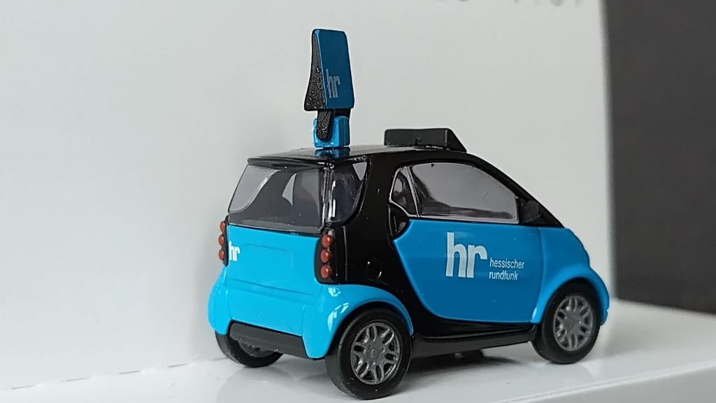 Smart Fortwo Hessischer Rundfunk 1:87 H0 Busch Pol, Overige merken, Busch Gmbh, Auto, Verzenden