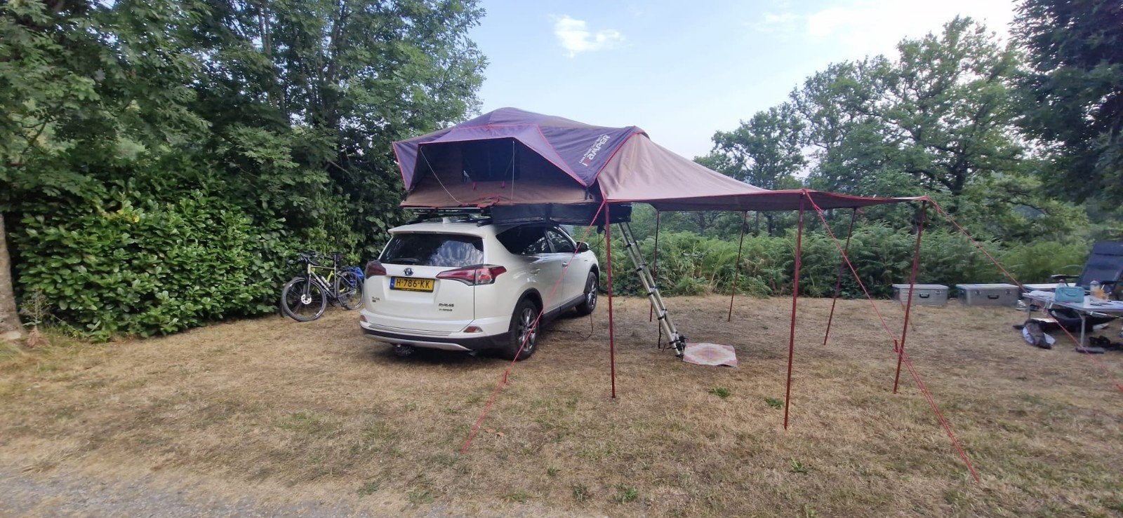 Ikamper Xcover Daktent met luifel en ondertent, Caravans en Kamperen, Ophalen, Zo goed als nieuw, Tot en met 4