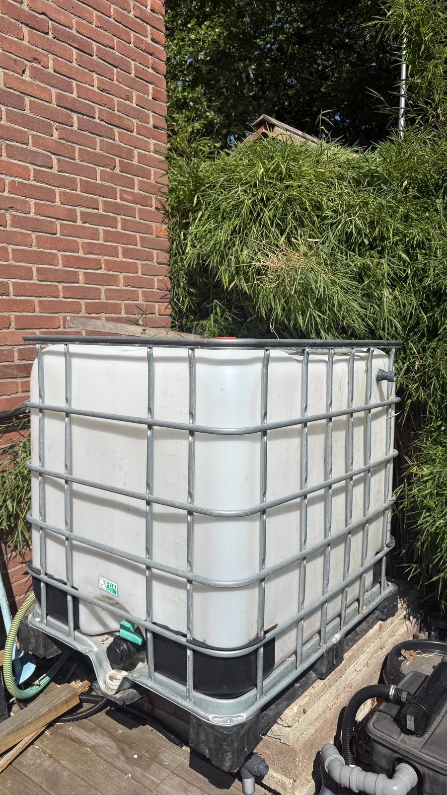 Ibc regenton, Tuin en Terras, 150 liter of meer, Ophalen, Zo goed als nieuw