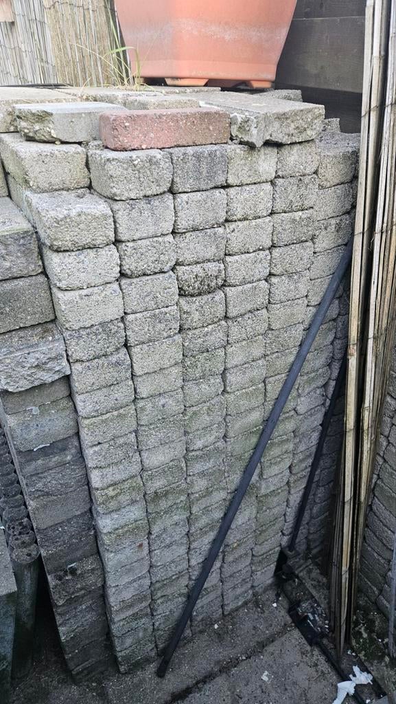 Trommelstenen 10x10 ruim 1100 stuks, Ophalen, Beton, Klinkers