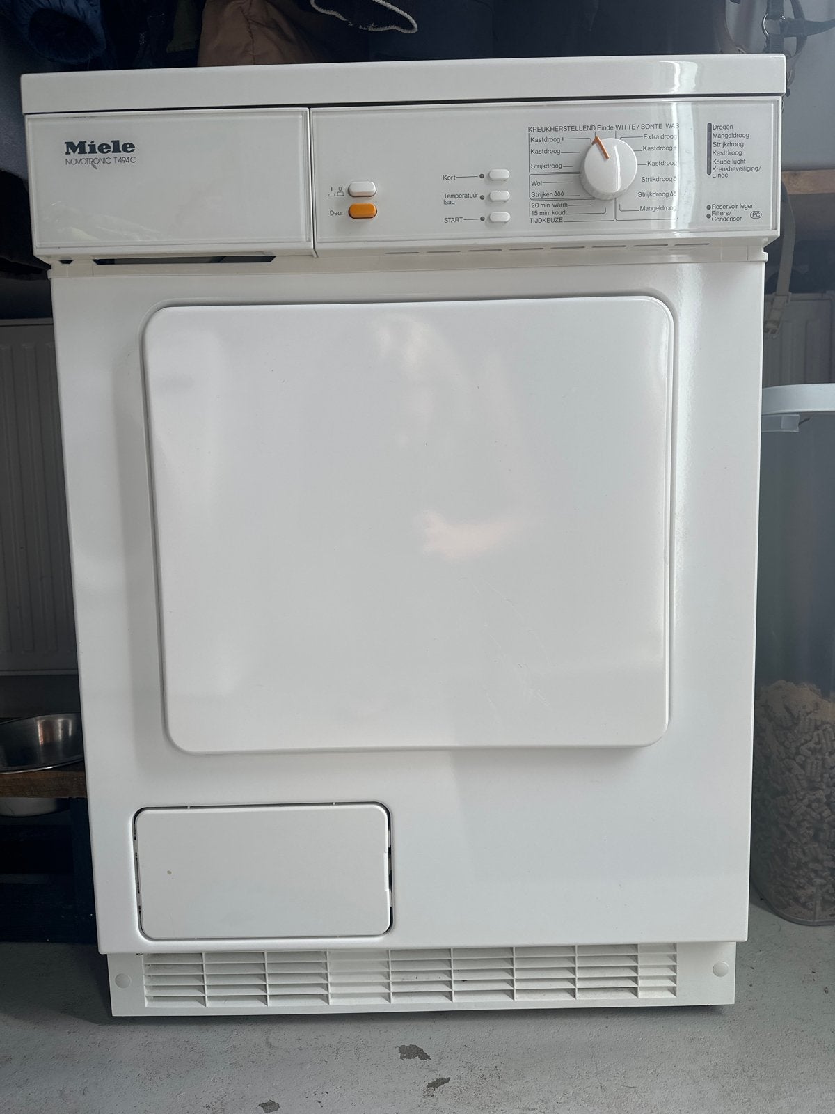 Miele Novotronic T494C Condensdroger, Witgoed en Apparatuur, Wasdrogers, Ophalen, 6 tot 8 kg, Gebruikt, Voorlader