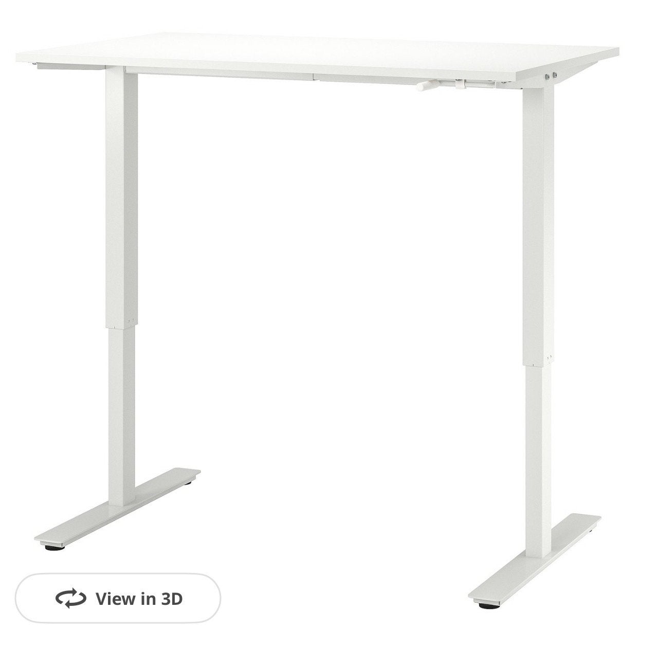Ikea Zit-sta bureau (160cm) met USB-oplader, Zit-sta bureau, 160 cm, Gebruikt, In hoogte verstelbaar