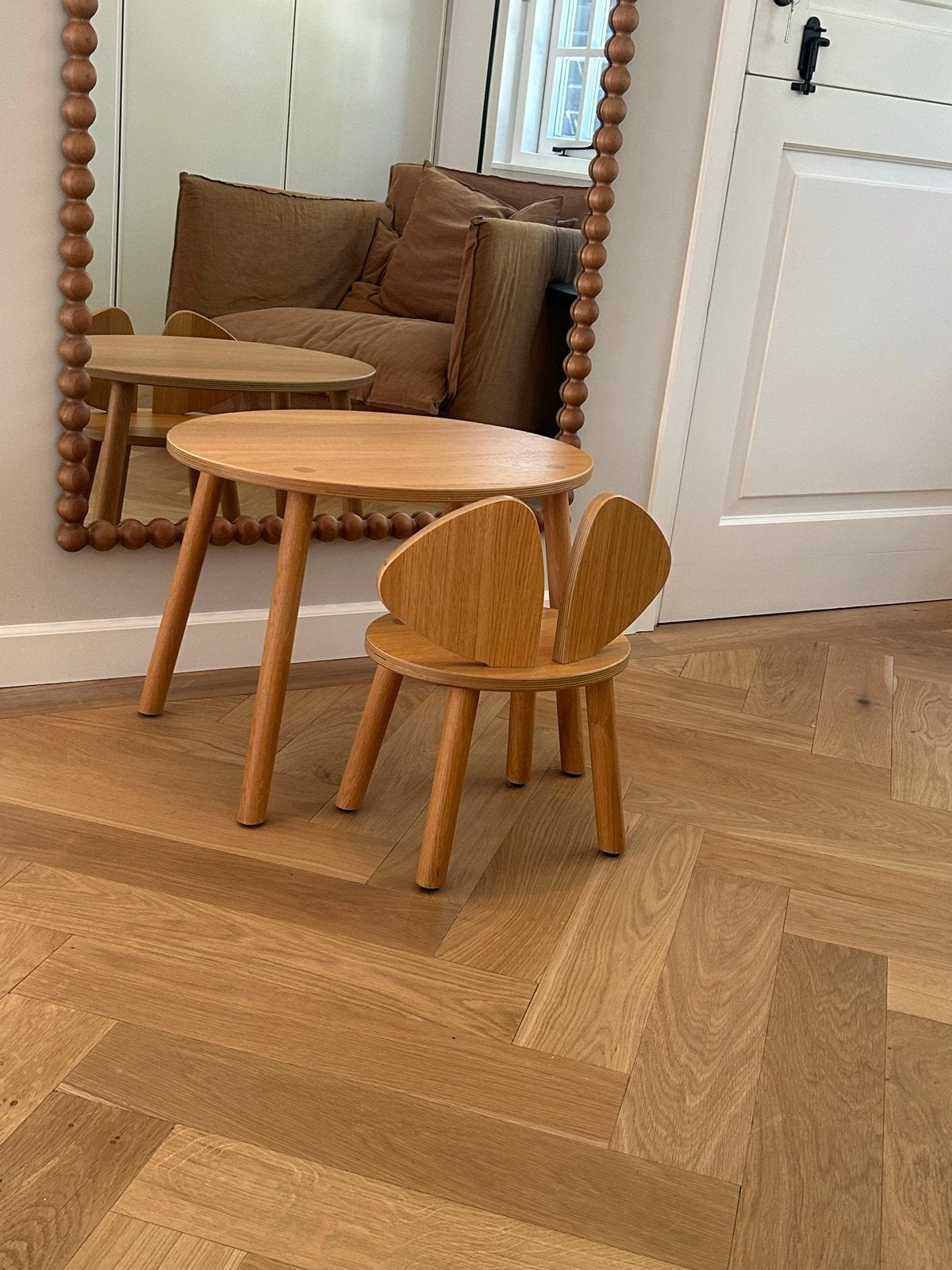 Nofred MOUSE set: kindertafel stoel, eikenhout, Ophalen, Zo goed als nieuw, Tafel(s) en Stoel(en)