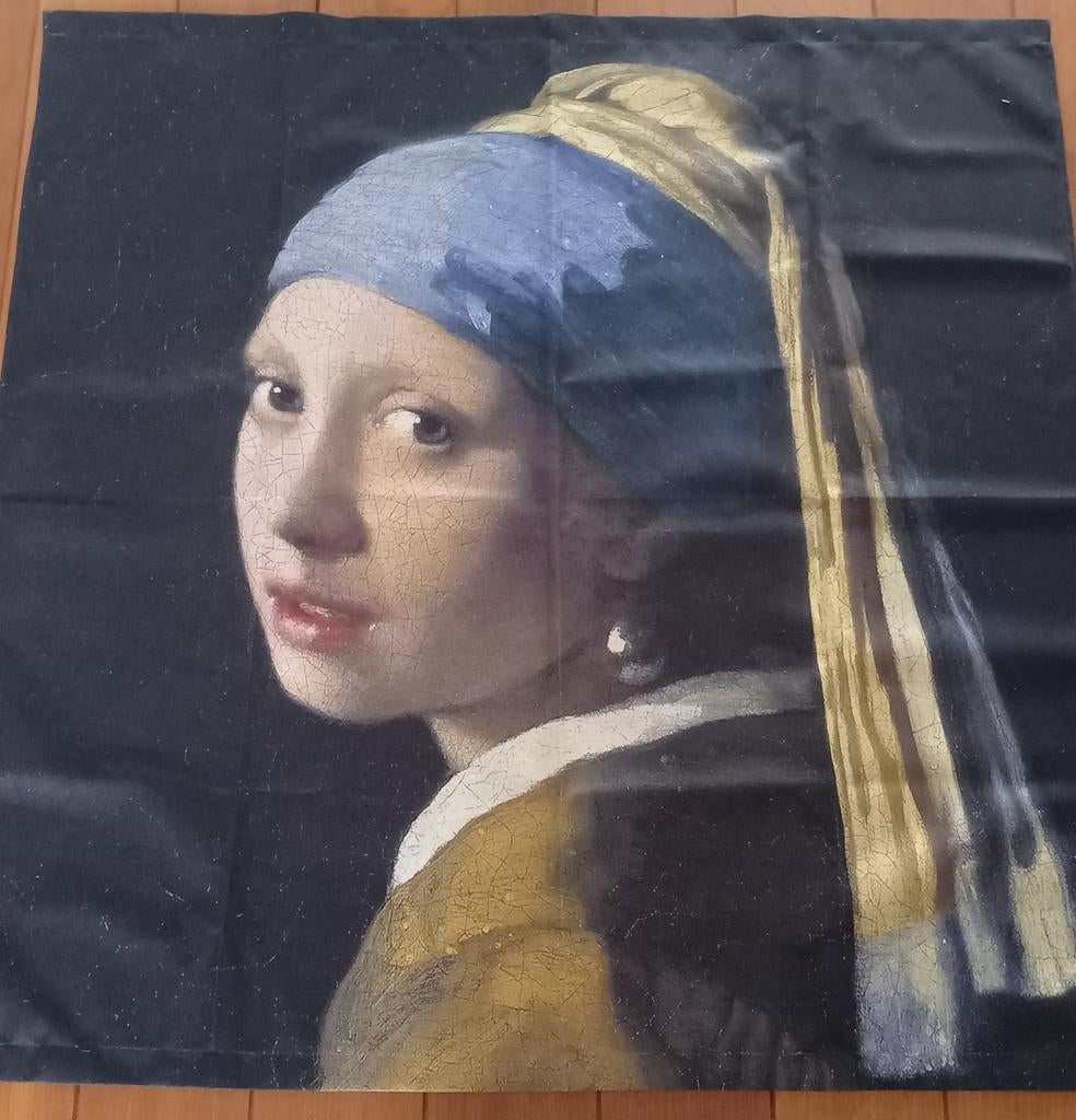 Wanddoek,  meisje met de parel, Ophalen of Verzenden