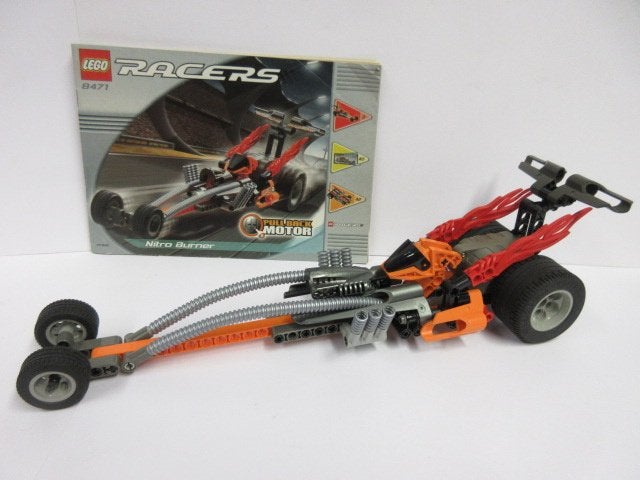 8471 Technic Pull Back Racer Nitro Burner, Ophalen of Verzenden, Zo goed als nieuw, Complete set, Lego