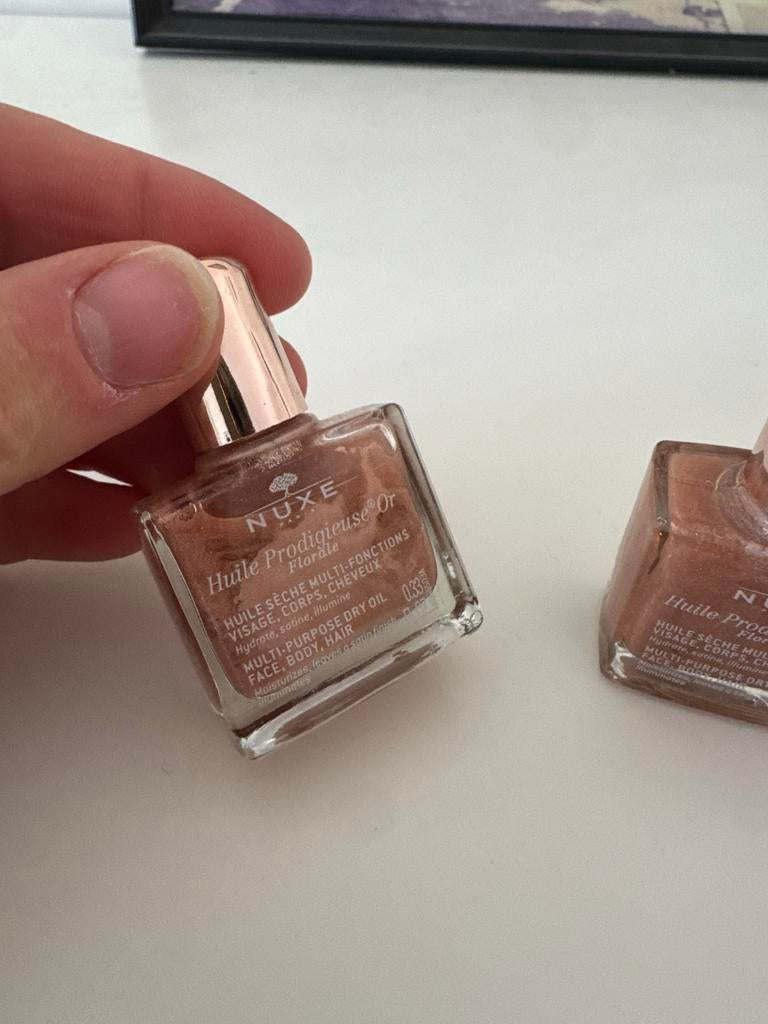 2x Nuxe Huile Prodigieuse Or Florale 10ml, Gehele gezicht, Nieuw, Ophalen of Verzenden, Make-up