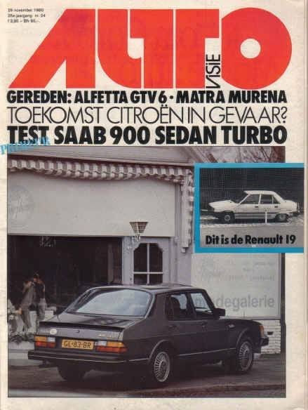 Autovisie 24 1980 : Simca Matra Murena - Saab 900 - BMW E21, Ophalen of Verzenden, Gelezen, Algemeen