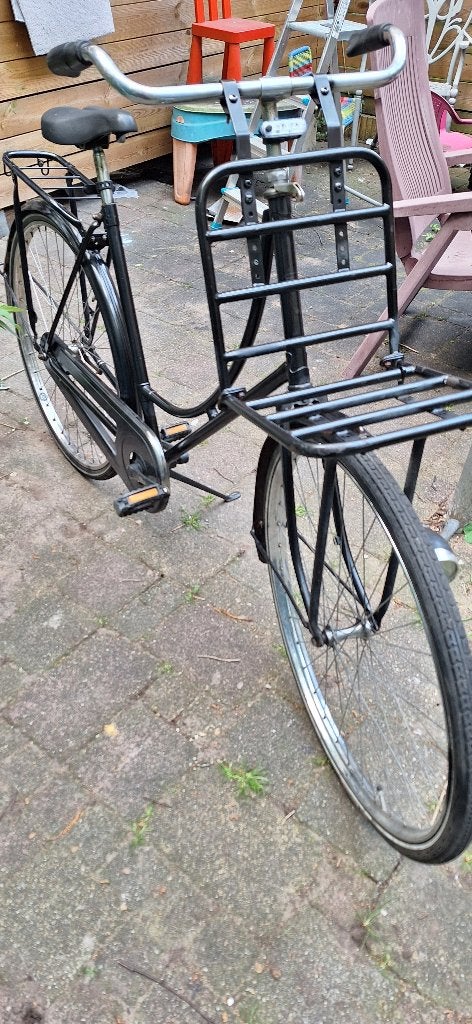 herenfiets een mooie omafiets met rekje., Terugtraprem, Zo goed als nieuw, 65 cm of meer, Ophalen