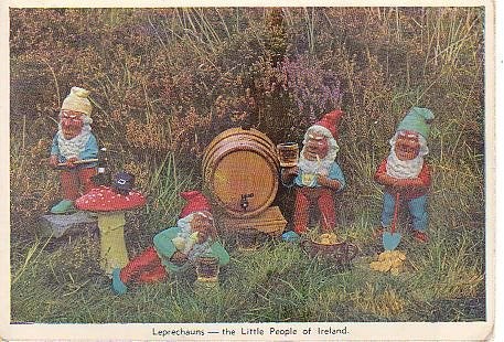 Ansichtkaart 	Kabouters	Leprechauns 	Little People o Ireland, Verzenden, 1960 tot 1980, Ongelopen, Overige thema's