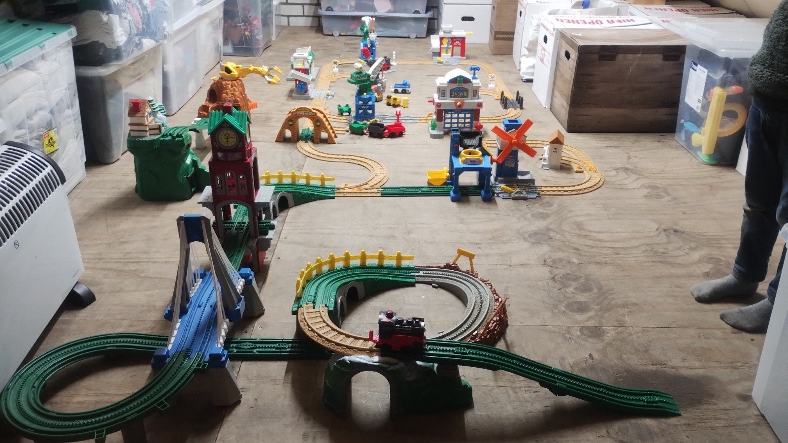 Fisher Price Geo Trax heel veel spoor en gebouwen, Ophalen, Gebruikt