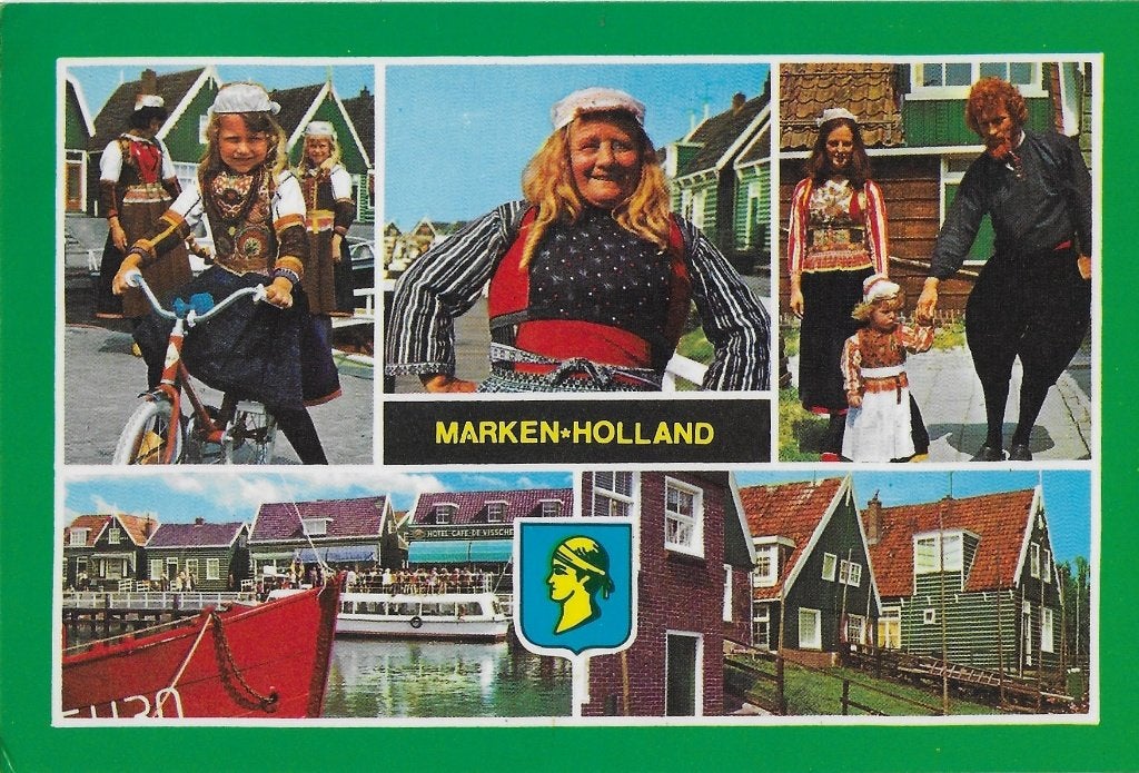 K304 gelopen ansichtkaart marken - holland, Ophalen of Verzenden, 1980 tot heden, Gelopen, Noord-Holland